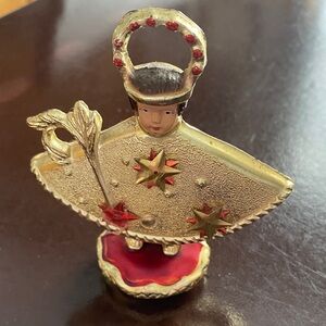Gold and Red Angel Figurine